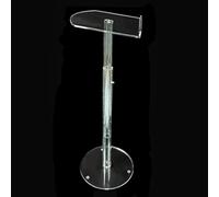 Adjustable Acrylic Podium Stand - Portable Lectern with Wide Reading Surface for Church, Weddings, Office, and Classrooms
