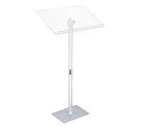 Adjustable Acrylic Podium Support Versatile Lectern for Modern Classrooms & Concerts Wide Reading Platform C Design for Enhanced Visibility and Stability