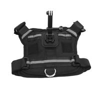 Adjustable Action Camera Dog Harness Mount Vest with Comfortable Padded Design and Double Mounting Options Nylon for Small, Medium, Large Dogs