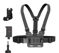 Adjustable Action Camera Phone Chest Mount Harness Holder - Universal for GoPro Hero 13-6 & DJI Osmo Action 4, Anti-Slip Breathable Strap for Hiking, Surfing, Outdoor Adventures & POV/VLOG Shooting