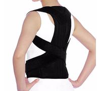 Adjustable Adult Corset Posture Correction Belt Back Posture Corrector Shoulder Lumbar Brace Spine Support Belt (Color : Black, Size : XXL code)