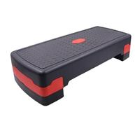 Adjustable Aerobic Step Platform, Non-Slip Home Fitness Stepper for Exercise & Yoga, Multi-Level Workout Bench for Cardio Training(68cm 2 red black)