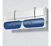 Adjustable Air Conditioner r for Split & Wall-Mounted AC, Dual-Fan Design, 35x7 in, Energy Efficient Vent Redirector for Optimal Cooling (Blue)