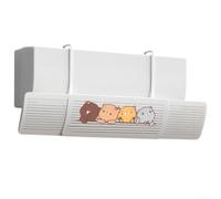 Adjustable Air Conditioner Windshield 58-96cm Retractable PP White Airflow Deflector with 3000 Holes for Gentle Cooling or Heating in Home Office Wall-Mounted Units(B)