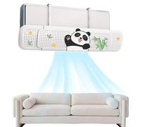 Adjustable Air Deflector | Air Deflector With Cartoon Printing | Air Conditioner Wind Shield, Retractable Cold Air Baffle, Vent Deflector for AC Wall Unit