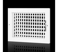 Adjustable Air Supply Grille Fits 10x8 Duct Opening,Flexible Register Vent Cover Wall Grille w/Back Damper and Front Adjustable Individual Blades for Custom Airflow,Outer Dimensions: 11.75"W X 9.75"H