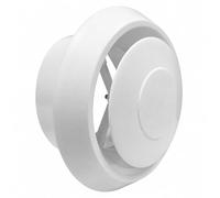 Adjustable Air Vent Diffuser 160mm Supply Exhaust Valve Round Ceiling Duct Cover White Ventilation Grille for MVHR Extractor Fan Systems