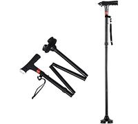Adjustable Alarm, Aluminum Lights The Elderly Crutch-Stretch Folding Outdoor Multi-Function Intelligent Cane Parent's It's So Kind of You Powerfully Keep It in Mind