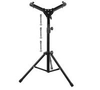 Adjustable Alloy Snare Drum Stand for Drum Practice, Black Tripod | Non-slip Feet, Hinged Height Settings, Detachable Build, Indoor Stage Setup, for Different Heights and Teachers