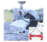 Adjustable Alloy Steel Stone Lifting Clamp with Non-Slip Rubber Chuck - Vertical Lifting Tool for Granite, Marble & Concrete Slabs (16.5-38.2 in Opening)