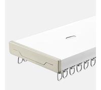 Adjustable Aluminium Curtain Track, Double Rail Ceiling Rods, Extends 3.3ft to 16.5ft, Top Mounting, Ideal for Curtains & Drapes, Home Décor Solution