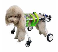 Adjustable Aluminium Dog Wheelchair 4-Wheel Pet Stroller with Full Leg Support Mobility Aid for Small to Medium Dogs Ideal for Disabled Pets