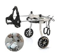 Adjustable Aluminium Dog Wheelchair for Small Pets, Rehabilitation Aid Hind Leg Mobility Cart for Dogs and Cats