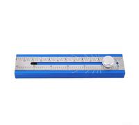 Adjustable Aluminium with Spirit Level, Foldable Multi-Angle Measuring Ruler 16 cm for Woodworking and Crafts, Precise Positioning 15°-90°