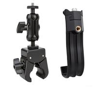 Adjustable Aluminum Alloy Bracket For DJI Remote Controllers 4 Pro And NEO2 Designed For Vibration Mounting On Tubes 1.5 To 5cm Diameter(b)