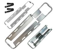 Adjustable Aluminum Alloy Foldable Stretcher, Portable EMS Patient Transport Rescue Scoop, Quick-Deploy Medical Carpet Stretcher for Emergency Use (Silver)