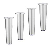 Adjustable Aluminum Alloy Furniture Legs, Round Couch Legs, 4pcs, Anodized Surface, Height: 8-15cm, Ideal for Sofas and Tables
