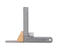 Adjustable Aluminum Alloy Height Gauge & Depth Measurement Tool for Woodworking - Precision Measuring Tool for Table Saw Router Trimmer Adjustments Imperial Scale for Accurate Cuts