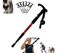 Adjustable Aluminum Alloy Trekking Pole, Lightweight Aluminum Telescopic Walking Stick, Hiking Poles- Durable, Shock-Absorbing, Suitable for Outdoor Hiking & Travel