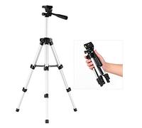 Adjustable Aluminum Alloy Tripod Stand for Smartphone, Camera, and LED Light - 21cm to 65cm Height, 1/4 Inch Screw, Compact Design for Live Streaming and Video Shooting