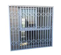 Adjustable Aluminum Alloy Window Guard for Child Safety - Anti-Burglary Security Grille Barrier (110x80cm) - Horizontal Design for Home Protection