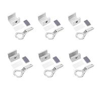 Adjustable Aluminum Alloy Window Lock, 6Pcs Sliding Window Security Stops, Silver - Durable - Resistant Material, Easy Installation, Child Safety Protection
