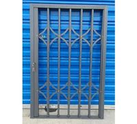 Adjustable Aluminum Burglar Bars with Lock, Modern Anti-Rust Accordion Window Security Gate for Storefront, Warehouse & Business, Enhanced Safety Security Solution(36x86in/90x215cm)