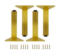 Adjustable Aluminum Cabinet Legs - 4 Pcs Metal Feet for Tables Sofas Beds & Coffee Desks - 20cm (7.9in) Replacement Legs for Enhanced Stability & Support