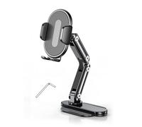 Adjustable Aluminum Car Phone Mount with Strong Adhesive Base for 4-7 Inch Device Dashboard & Office Metal Dashboard Phone