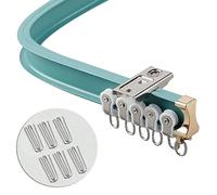 Adjustable Aluminum Curtain Track System 0.9m to 6.7m with Hooks Perfect for Room Dividers & Shower Curtains Ceiling Mount Up to 4.8m Durable & Versatile