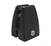 Adjustable Aluminum Desk Partition Clamps, Fits 2mm-18mm Thickness for Versatile Workspace Layouts, Secure Support for Office Privacy Divider Panels - White(Black)