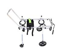 Adjustable Aluminum Dog Wheelchair for Small Disabled Pets Full Support Helps Dogs Stand - Extra Small Lightweight Mobility Aid