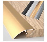 Adjustable Aluminum Floor Transition Strip - Cuttable Doorway Reducer for 15-25mm Height Difference, Durable Metal Edge Trim for Indoor/Outdoor Use, 90cm Length, Easy Installation