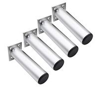 Adjustable Aluminum Furniture Legs 3/4/5/6/8/10/14 Inch, Round Table Legs for Sofa, Cabinet, Coffee Table - Set of 4, Modern Home Décor, Heavy-Duty Support