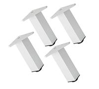 Adjustable Aluminum Furniture Legs - 4 Pieces (40cm) - Metal Sofa, Table, Cabinet Legs with Triangular Mounting Plate - Sturdy and Stylish Support for Home Decor