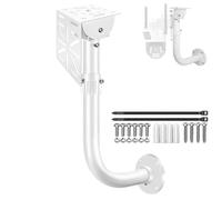 Adjustable Aluminum L-Shaped Security Camera Wall Mount - 38/45mm Tube, 30-60cm Length, Heavy-Duty Indoor/Outdoor Bracket for Dome/IP/PTZ Cameras, Home Surveillance