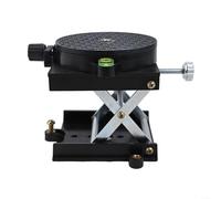 Adjustable Aluminum Lift Table with Fine Adjustment Screw Height 39-96mm 90x90mm Engraving Panel for Leveling on Uneven Surfaces Black