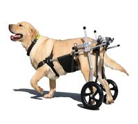 Adjustable Aluminum Pet Wheelchair for Medium to Large Dogs - Lightweight Rear Leg Support Dog Stroller for Mobility Aid Comfortable & Pet Mobility Solution