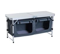 Adjustable Aluminum Picnic Table-Pebbles White