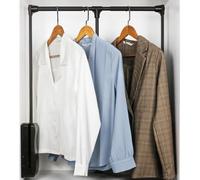 Adjustable Aluminum Pull Down Wardrobe Rail, Extendable Closet Rod with Ergonomic Handle for Effortless Clothing Organization