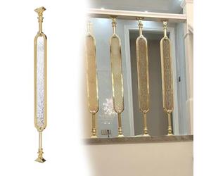 Adjustable Aluminum Railing Sticks6 Pieces Indoor Use Modern Design with Upper & Lower Angles Clear Finish for Safety & Style