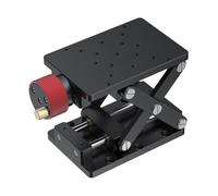 Adjustable Aluminum Scissor Lift Stand for Labora Experiments - Manual Travel Platform for Scientific Research & Equint Setup