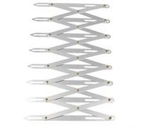 Adjustable Aluminum Sewing Gauge For Precise Button Spacing And Pleats With Expandable Design Up To Twenty Four Inches Silver Color