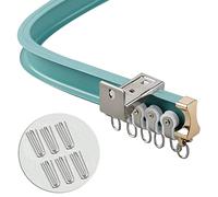 Adjustable Aluminum Shower Curtain Rail System with Hooks 0.9m to 6.7m 4.5m Privacy Solution Durable Easy Installation Ideal for Bathroom Renovation.