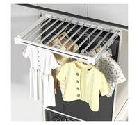 Adjustable Aluminum Sliding Pants Hanger, Hidden Storage for Closet, Extensible Laundry, Fits Washing Machine, Depth 48, Adjustable Length 45-60cm