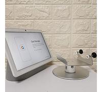 Adjustable Aluminum Swivel Stand for Google Nest Hub Max - 360° Horizontal Rotation, ±30° Tilt, Non-Slip Silicone Pads, Easy Installation, Universal Compatibility, Durable & chassis Metal Design