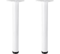Adjustable Aluminum Table Legs 2 Pack, Custom Height 0-140 cm, Max Length 125 cm, Screws Included, Ideal for Computer Desk and Dining Table, Black Finish