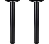 Adjustable Aluminum Table Legs 2 Pack, Custom Height 0-140 cm, Max Length 125 cm, Screws Included, Ideal for Computer Desk and Dining Table, Black Finish