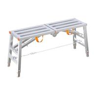 Adjustable Aluminum Work Platform for Painting & Drywall - Portable Folding Multi-Purpose Tower Ladder 180 kg Load Capacity Ideal for Home Renovation & Construction Tasks