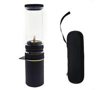 Adjustable Ambient Light Camping Lantern for Outdoor Activities Including For Hiking Fishing and Backpacking Using Cassette Gas Tank (With gas Box Black)